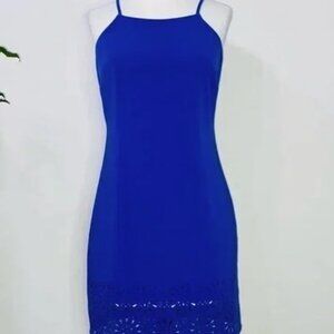 Banana Republic Blue Spaghetti Strap Sheath Dress
